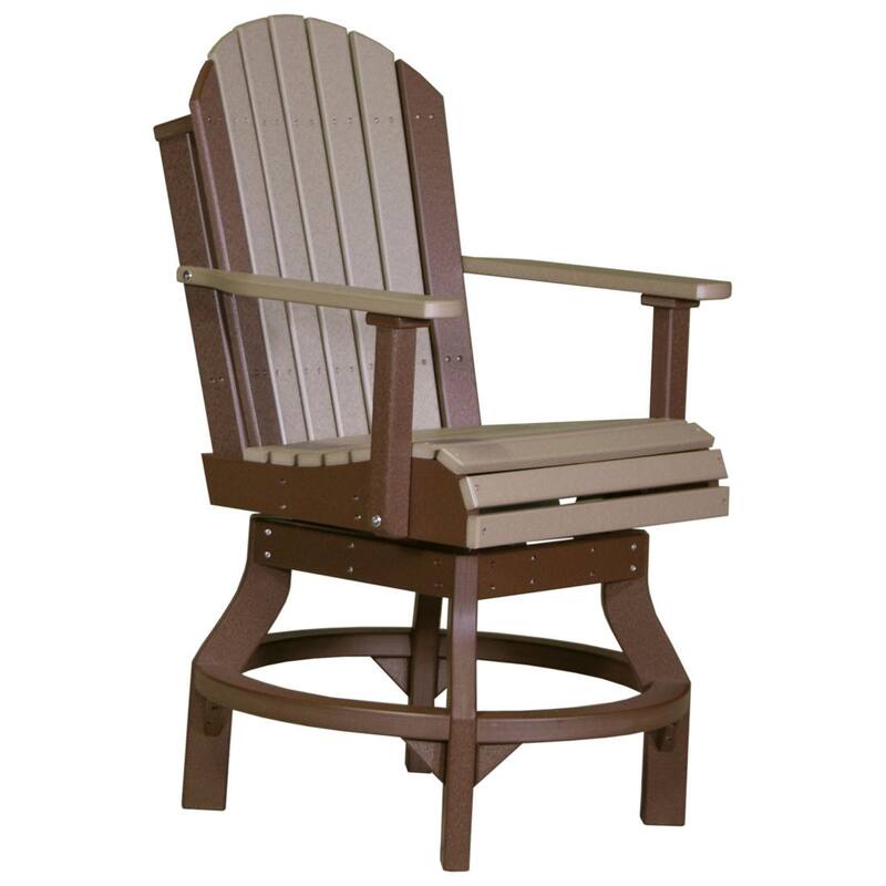 Set of 4 Poly Lumber Adirondack Swivel Chairs