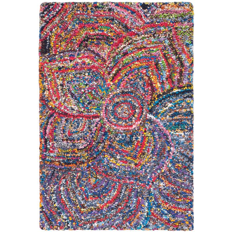 SAFAVIEH Handmade Nantucket Reinhild Contemporary Cotton Rug - 2' x 3' - Multi