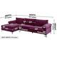 Velvet Upholstered L-Shape Sectional Sofa