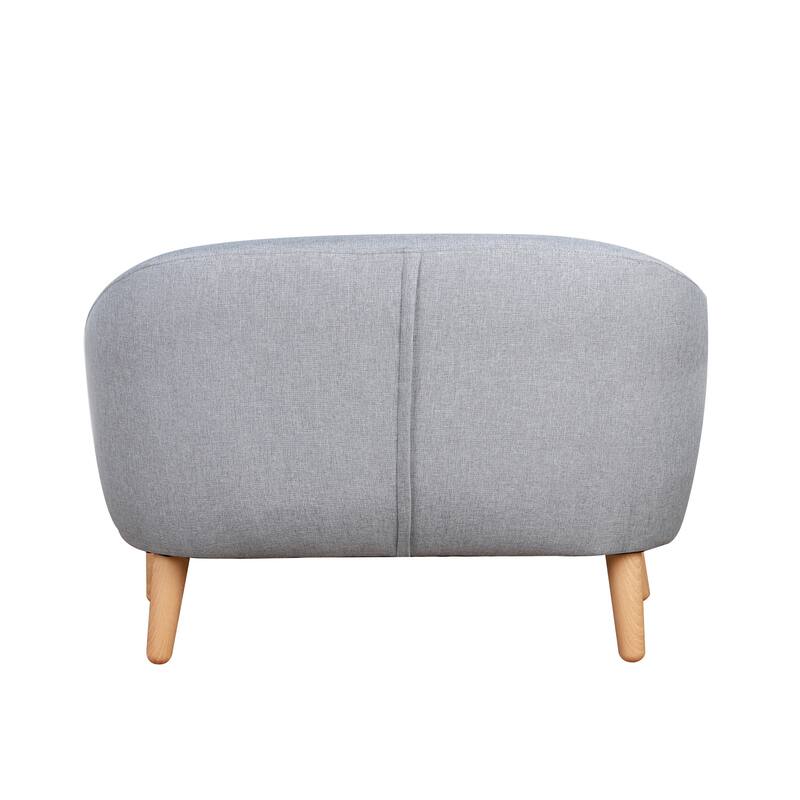 Qaba Kids Sofa Linen Fabric Wooden 2 Seat Armrest Children Chair Cozy