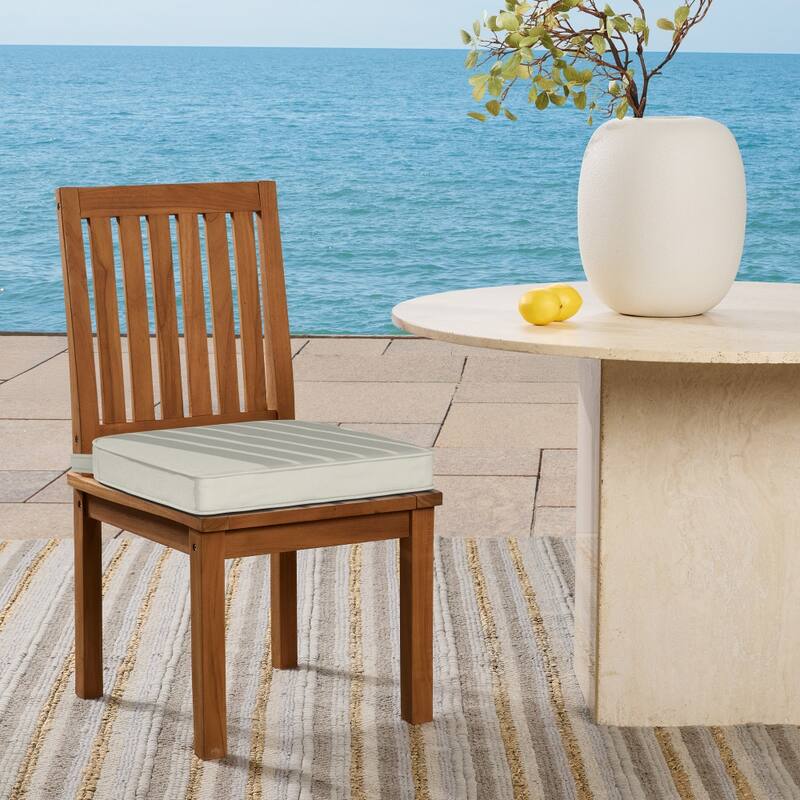 ARDEN Foam Outdoor Double Welted Round Back Seat Cushion, 20 x 19