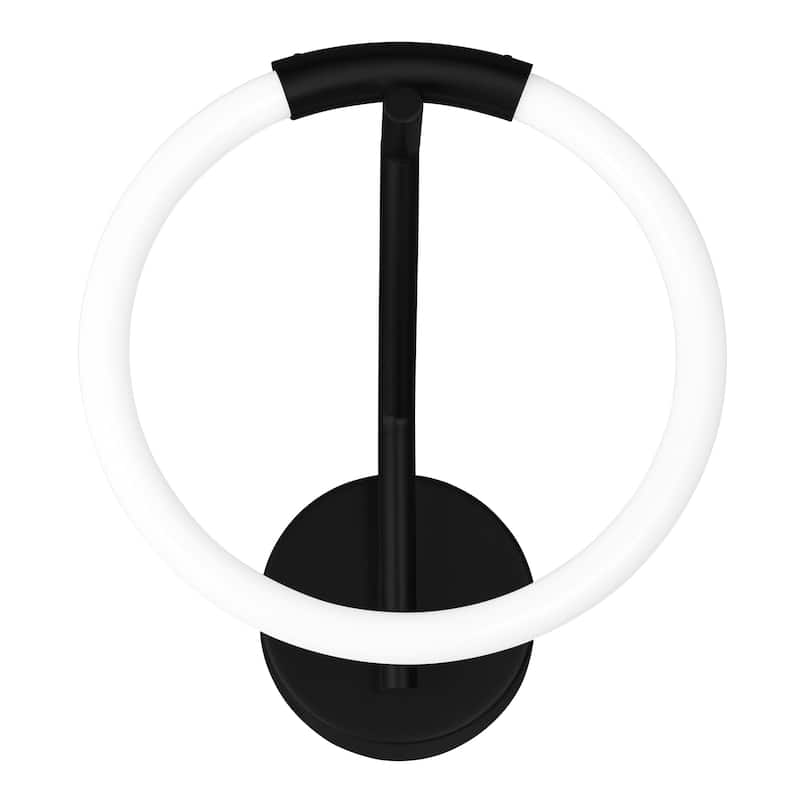 Hoops 1 Light LED Wall Sconce With Black Finish