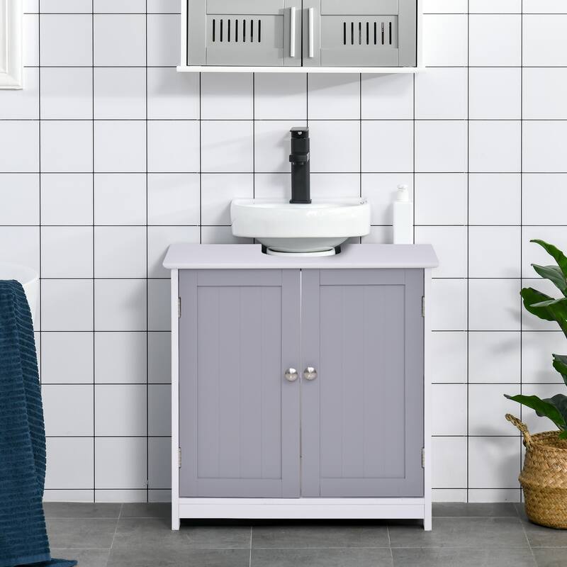 Vanity Base Cabinet with U-shape Cut-Out and Adjustable Internal Shelf
