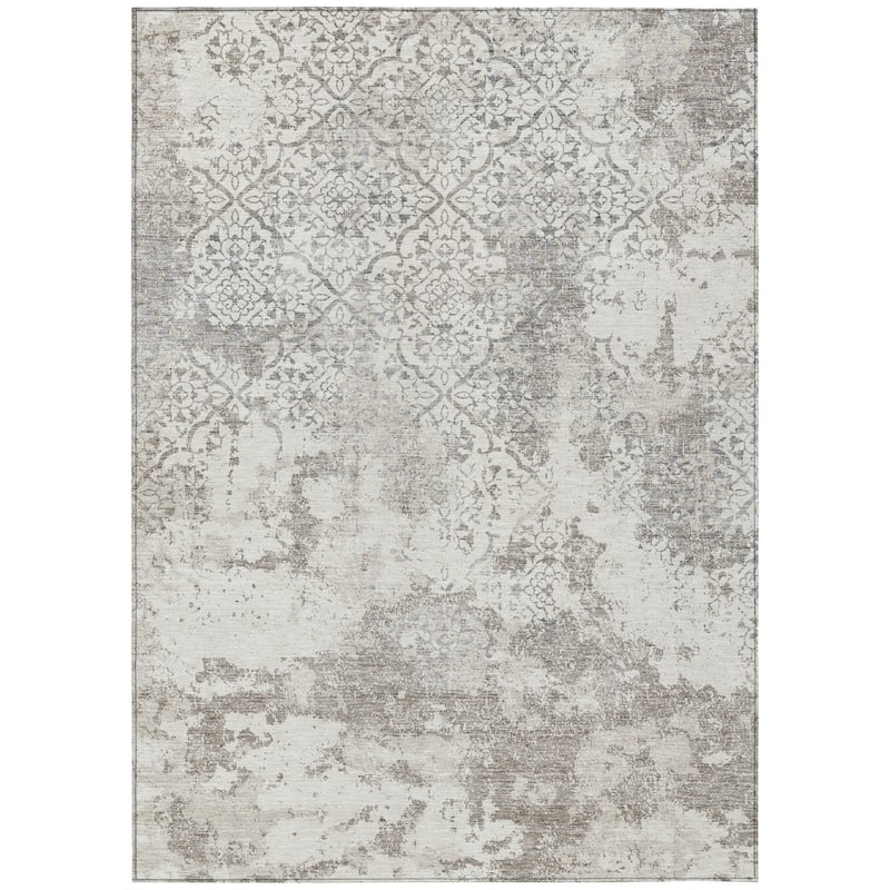HomeRoots Floral Transitional Rectangle Outdoor Rug