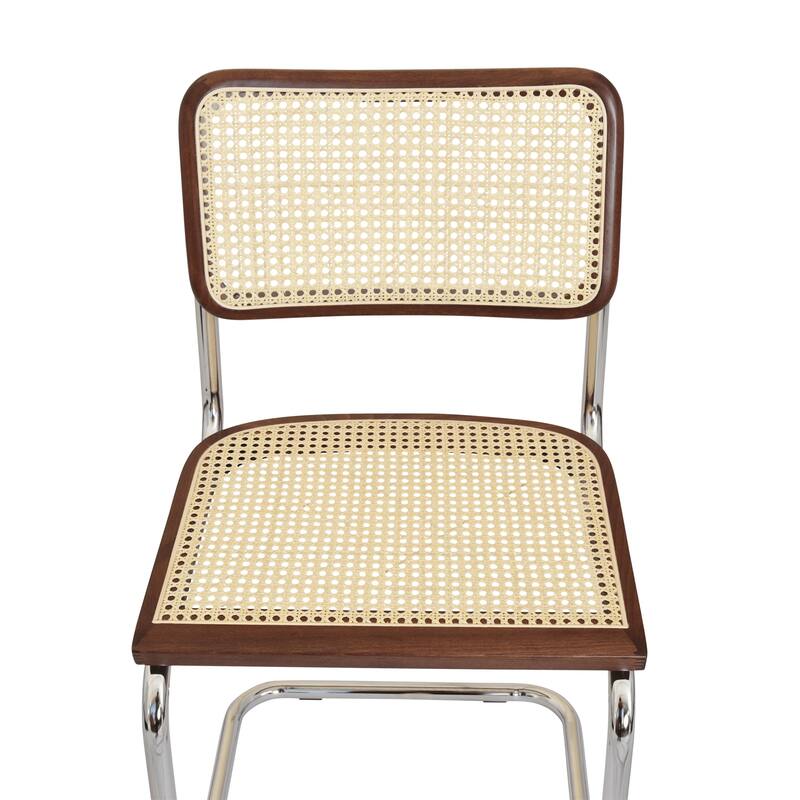 Breuer Chair Company Marcel Breuer Cesca Cane Cantilever Side Chair w/ Chrome Steel Frame (Various Wood & Cane Colors)