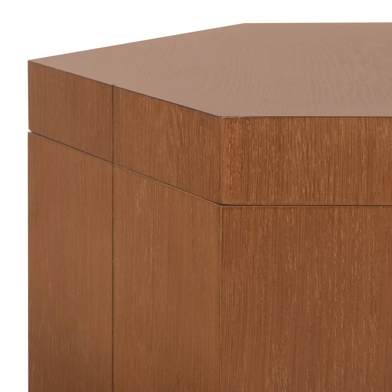 SAFAVIEH Ingelinde Hexagon Tray Top Coffee Table with Storage - 27" W x 23" D x 13" H