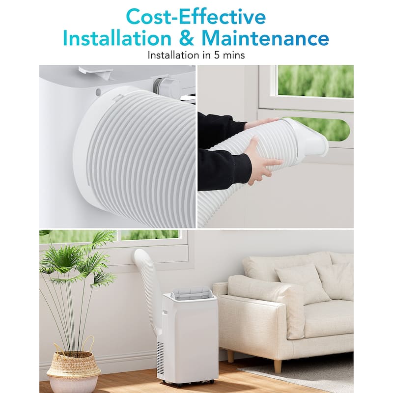 12,000 Btu Portable Air Conditioner, Cooling Up to 400sq.ft