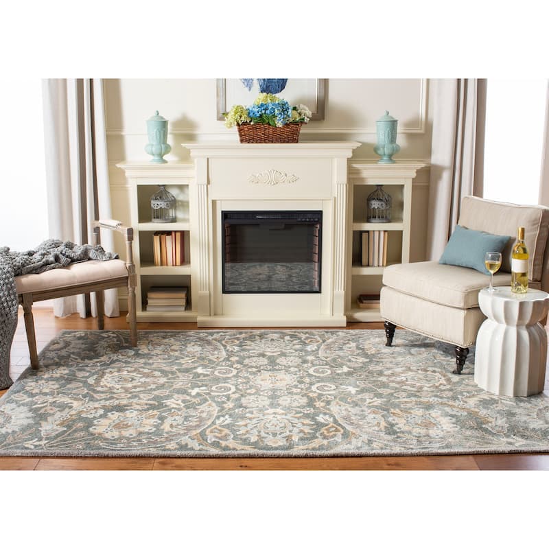 SAFAVIEH Handmade Bella Faith Modern Floral Wool Rug