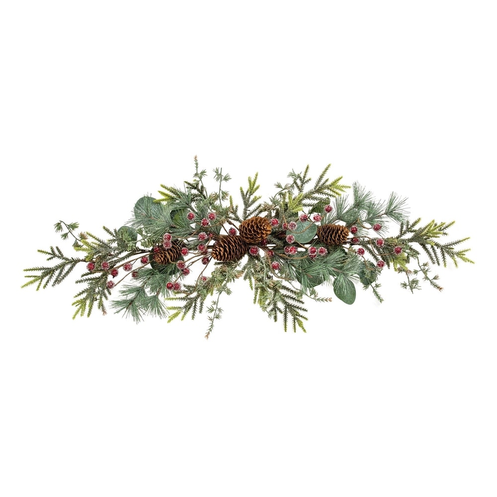 48-Pack Silver Holly Berry Stems with 35 Lifelike Berries, 19-Inch, Festive Holiday Decor, Trees, Wreaths, & Garlands, Christmas Picks, Home  & Office Decor
