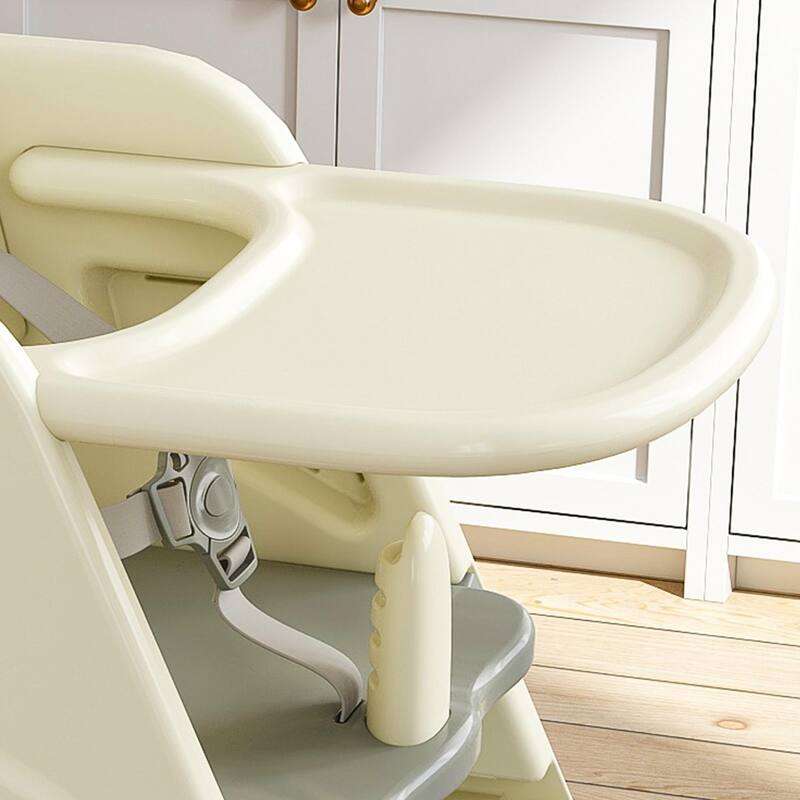 Multi Functional Growing Up Dining Chair,Adjustable Height Toddler Tower,Five-Point Seat Belts And A Movable Large Dinner Plate