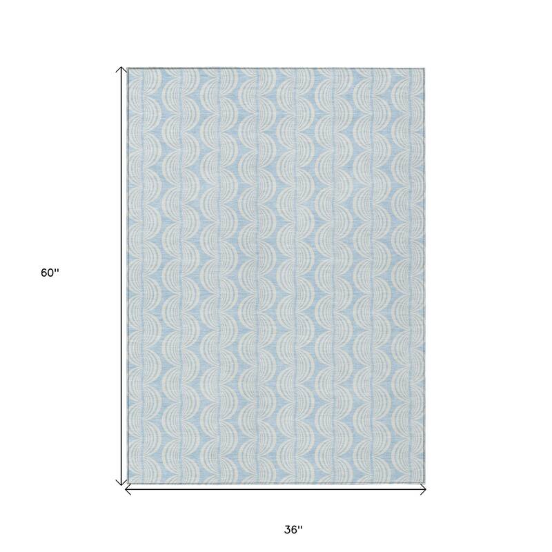 HomeRoots Ogee Transitional Rectangle Outdoor Rug