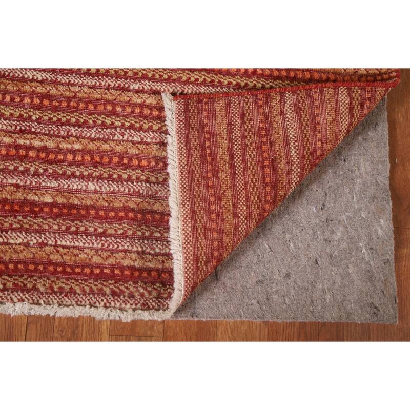 Modern Gabbeh Oriental Runner Rug Handmade Wool Carpet - 2'7"x 12'2"