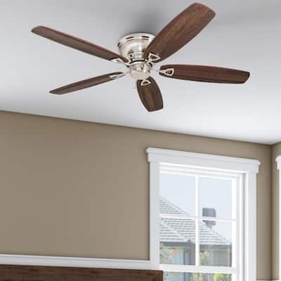 52" Honeywell Glen Alden Brushed Nickel Indoor Ceiling Fan, No Light, Pull Chain