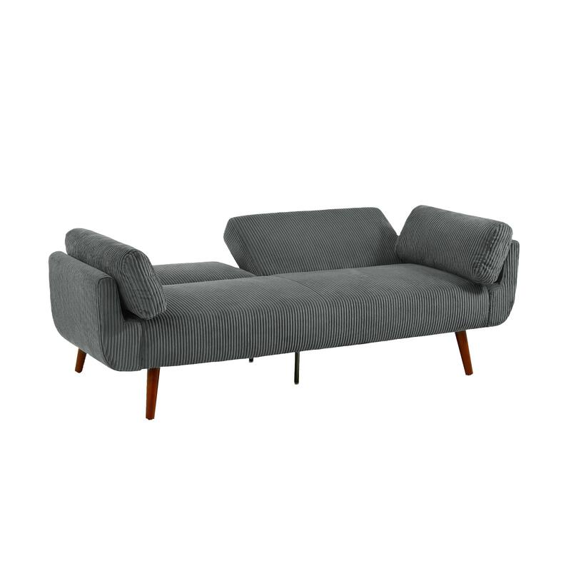 73.3" Wide Modern Corduroy Convertible Sleeper Sofa 3-position Loveseat