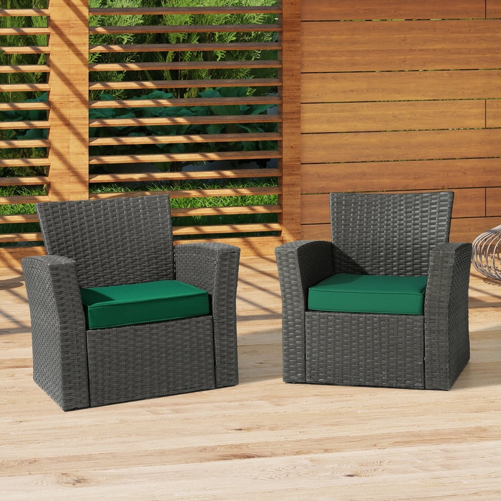 Fading Free All Weather Outdoor Patio Seat Cushions - (Set of 2)