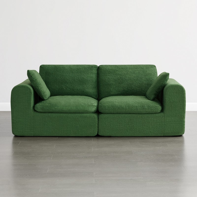 Spruce & Spring Compressed Modular Sectional Boneless Sofa for Living Room