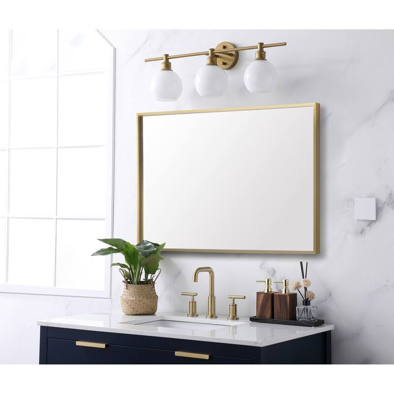 Elegant Lighting MR72436 Grace 36" W x 24" H Rectangular Framed