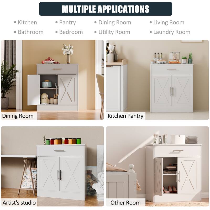 Futzca Sideboard Buffet Cabinet, Kitchen Storage Cabinet