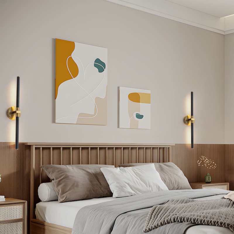 Starsky Minimalist Rechargeable Linear LED Vanity Light Dimmable Metal Wall Sconce with Remote