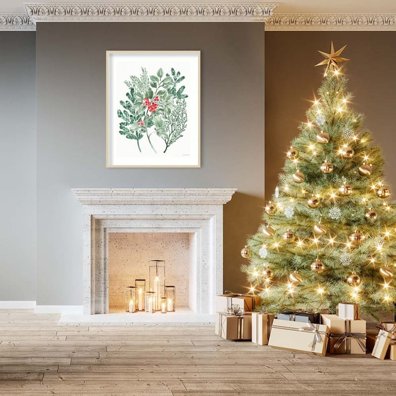 Classic Christmas IV by Beth Grove Wood Framed Wall Art Print