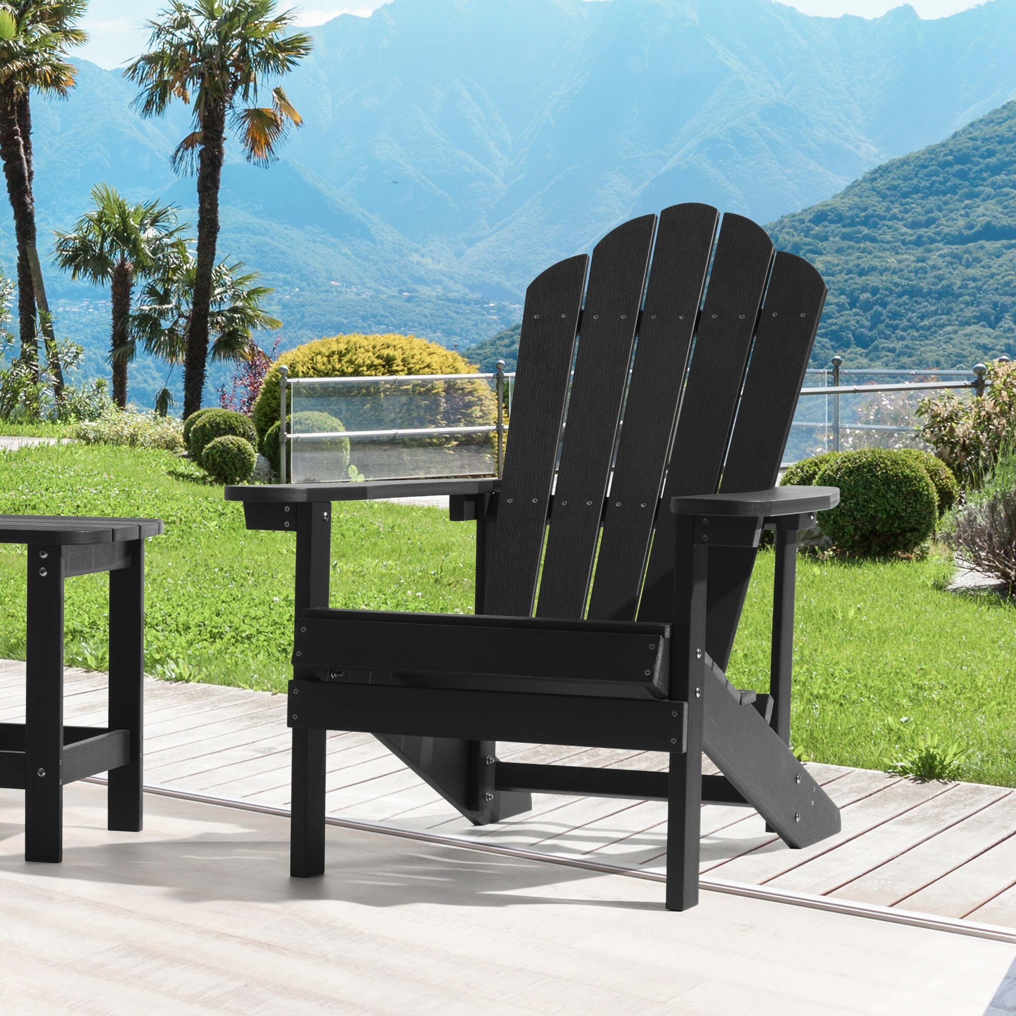 BONOSUKI Outdoor Adirondack Chair,HIPS Wooden-Like Finish