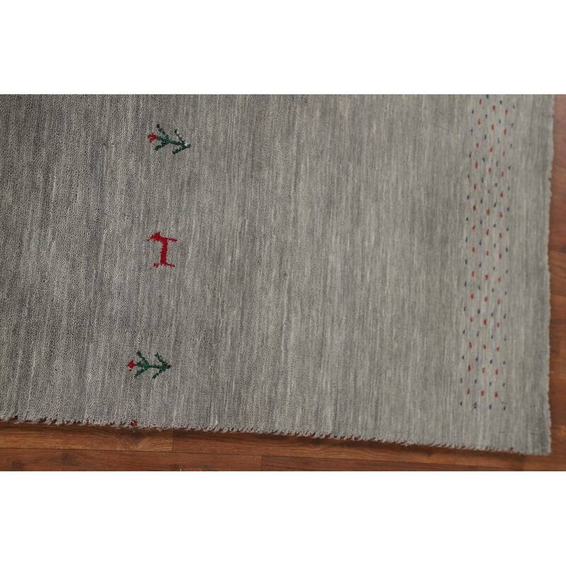 Animals Tribal Gabbeh Oriental Runner Rug Handmade Wool Carpet - 2'7"x 9'8"
