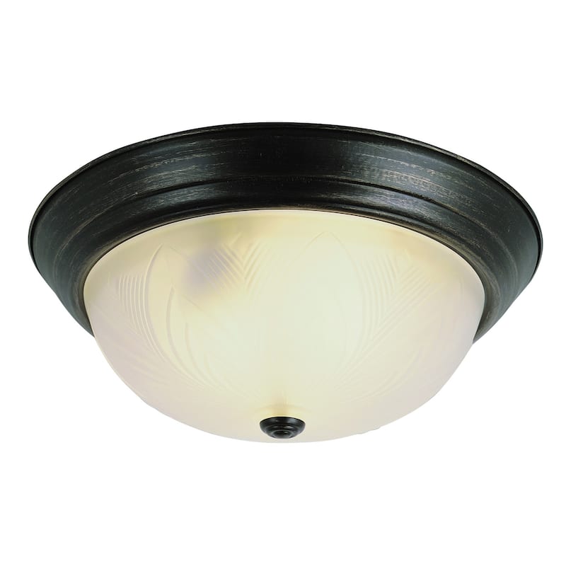 Trans Globe Lighting Del Mar 3 Light 15" Wide Flush Mount Bowl Ceiling