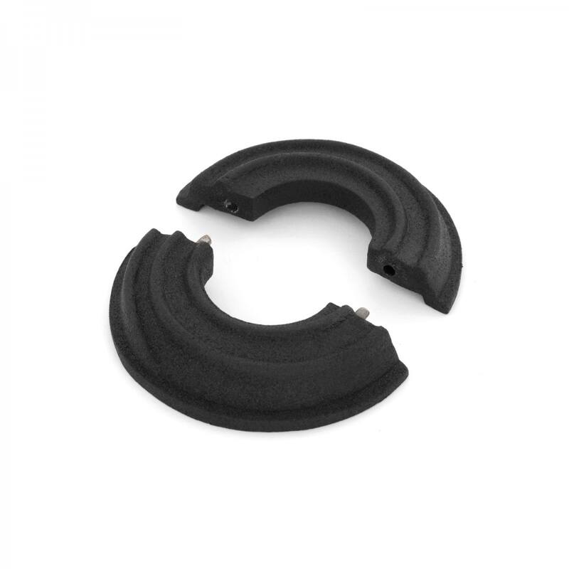 Aluminum Radiator Flange Black Spiral Style Lacquered Finish 1" (IPS) 1.38" ID - 3.13" OD Pipe Collar Covers Renovators Supply