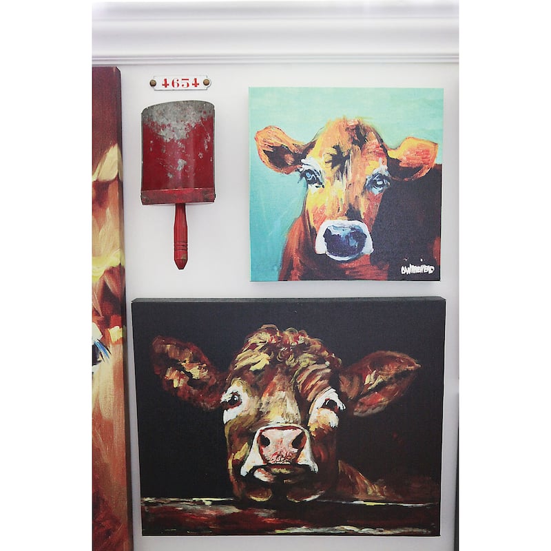 Canvas Wall Decor with Cow Image