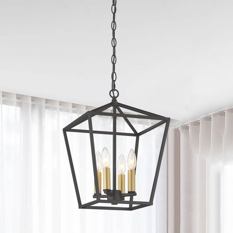 Finnick 4-light Modern Farmhouse Lantern Kitchen Island Pendant with UL Certified