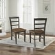 preview thumbnail 63 of 128, International Concepts Solid Wood Madrid Ladderback Chairs, Set of 2 - N/A