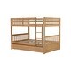 preview thumbnail 8 of 11, Full Over Full Rubber Wood Bunk Bed with Twin Size Trundle,Convertible Ladder and Guardrail