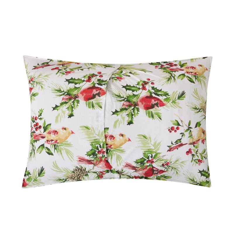 Ruby Cardinal Cotton Quilt Set - Reversible and Machine Washable