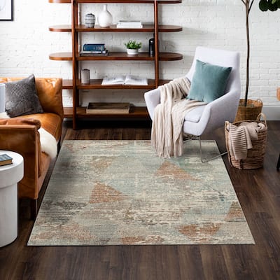 Mohawk Home Anderson Abstract Geometric Striped Contemporary Area Rug