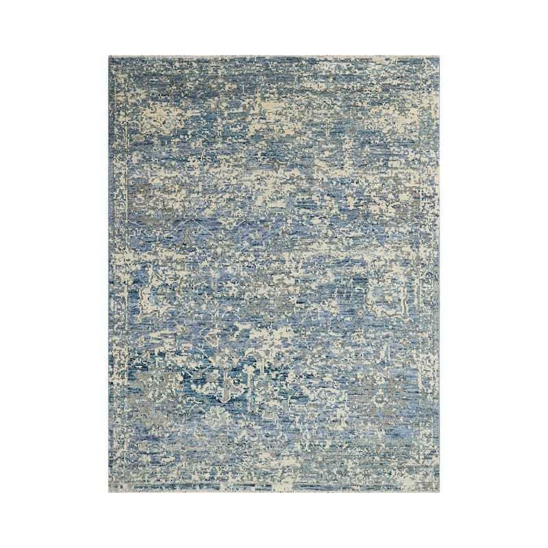 Hand Knotted Turkish Oushak Beige Wool Transitional Oriental Area Rug
