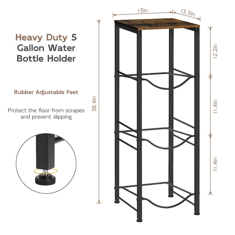 Water Bottle Holder Organizer 5 Gallon Water Jug Holder with Shelves