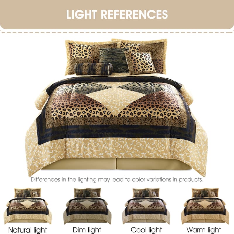 Nanshing Africa 9 Piece Animal Print Comforter Set