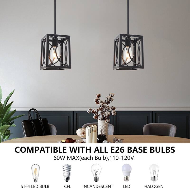 Black Farmhouse Chandelier Pendant Light Fixtures