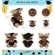 preview thumbnail 2 of 4, DolliBu Brown Sitting Moose Graduation Plush Toy with Gown and Cap - 7.5 inches