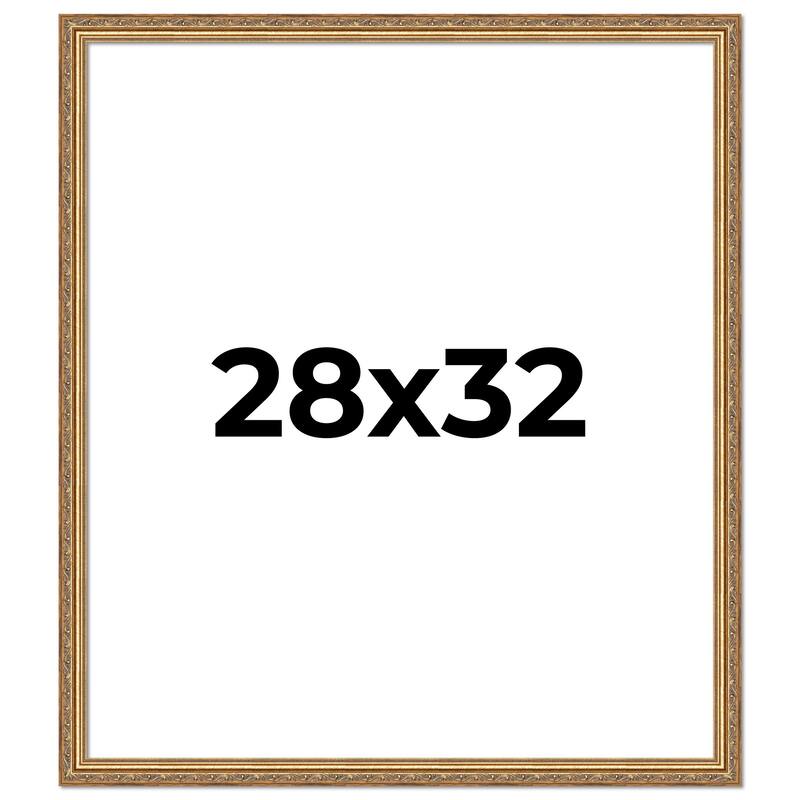 28x32 Frame Red Solid Wood Picture Frame Width 1.75 Inches | Interior Frame Depth 1 13/16 Inches
