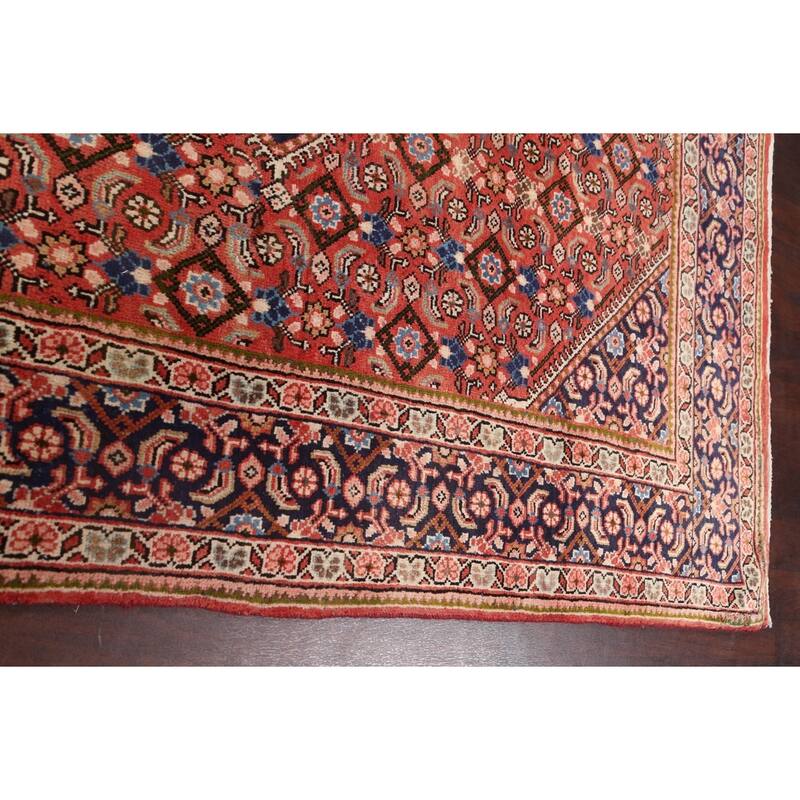 Geometric Mahal Persian Area Rug Wool Handmade Living Room Carpet - 6'6" x 10'3"