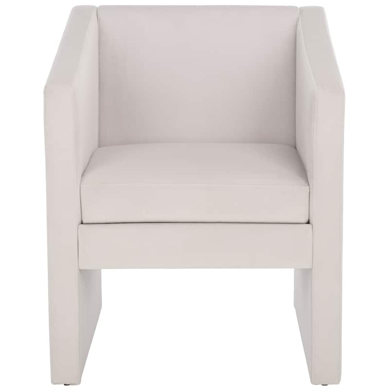 SAFAVIEH Una Accent Chair - W24" x D25" x H30" - 24Wx25Dx30H - Light Grey