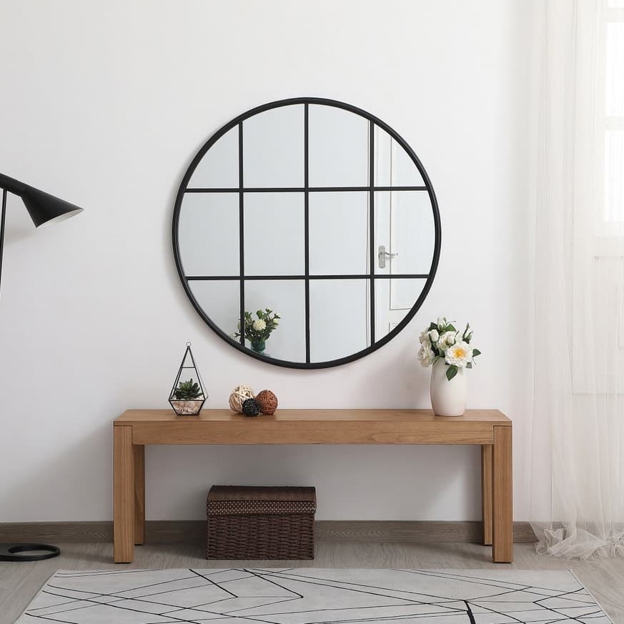 Farmhouse 50-inch Wooden Entryway Dining Bench