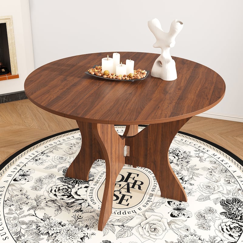 43" Folding Dining Table for Small Spaces - MDF, Space-Saving for Indoor & Outdoor