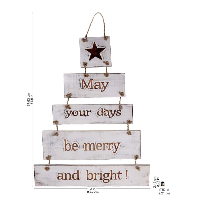 Wood sign, 'Good Wishes' - Multi-Color