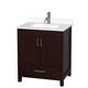 Option Espresso / White Quartz Top / Brushed Chrome