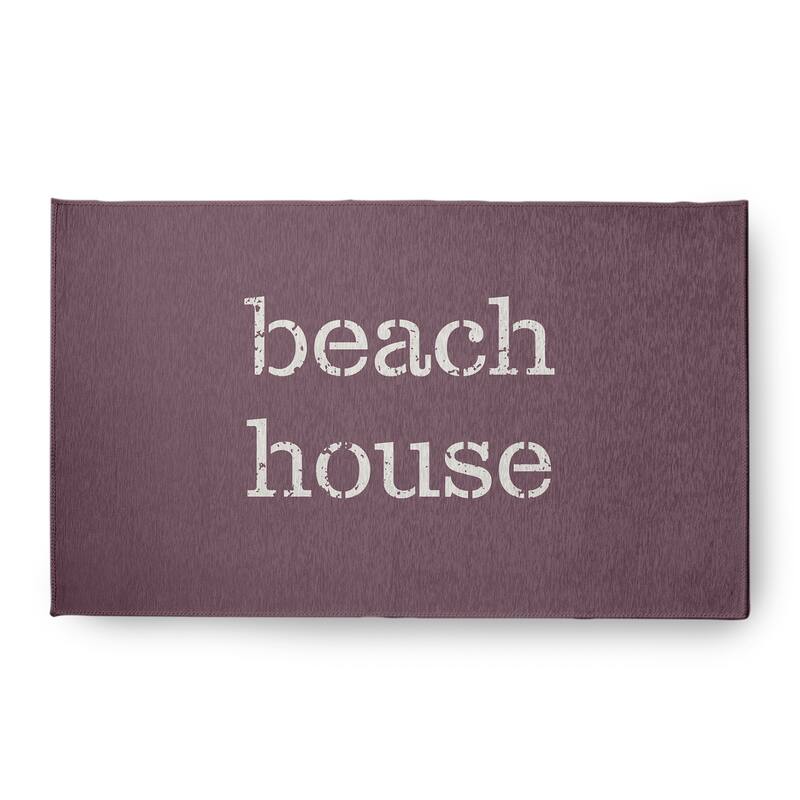 Beach House Nautical Chenille Rug - Dusty Purple - 18" x 30"