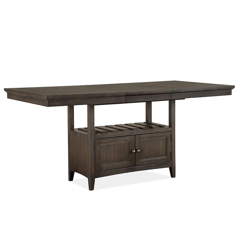 Magnussen Home Westley Falls Graphite Extendable Counter Height Dining Table - 38''W x 60''D x 36''H