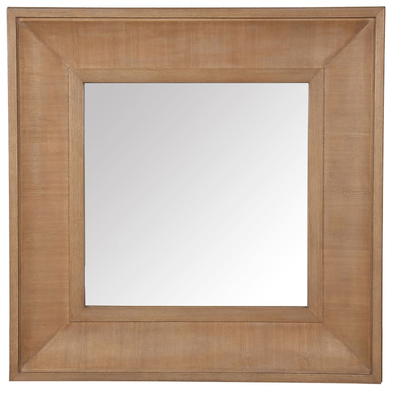 SAFAVIEH Couture Kaya 42.5-inch Square Wood Mirror - 42.5"W x 3.1"D x 42.5"H - Natural