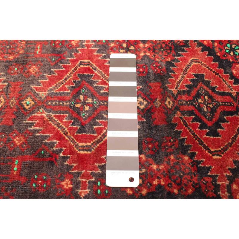 ECARPETGALLERY Hand-knotted Baluch Dark Brown Wool Rug - 3'1 x 6'3